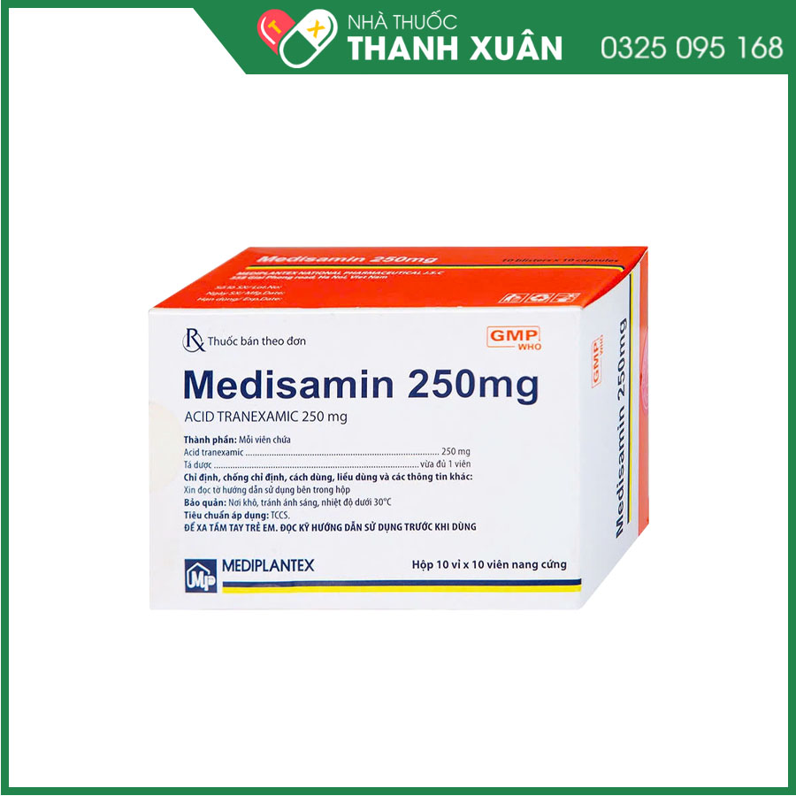 Medisamin 250mg điều trị và phòng ngừa chảy máu